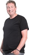 4XL 2pack T-shirt heren ronde-hals zwart | Grote maten ronde hals T-shirt | Buikmaat 138 -145 cm buikomvang | XXXXL