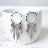 Fashionidea - Mooie zilverkleurige oorbellen Koreaanse retro stijl