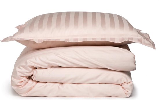 Damai Linea - Dekbedovertrek - 240x200/220 cm - Lits-jumeaux - Roze + 2 kussenslopen 60x70 van Damai — afbeelding 3