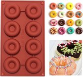 Siliconen Donutvorm / Donut Bakvorm - 8 Cavity - Bruin
