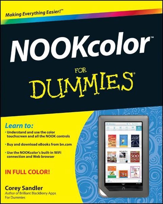 NOOKcolor For Dummies - cover