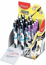 Maped 4-kleuren balpen Twin Tip display van 18 stuks in geassorteerde kleuren