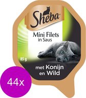 Sheba Alu Selection 85 g - Nourriture pour chat - 44 x Gibier & Lapin