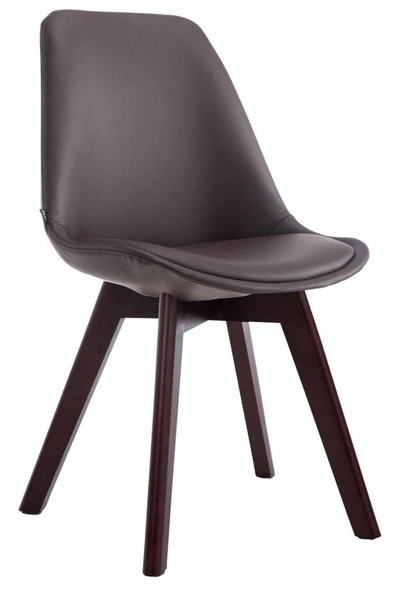 CLP Eetkamerstoel Lisburn walnoot Frame - Fluweel - bruin | Leen Bakker