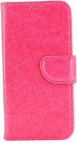 Xssive Universele Hoesje - Book Case - 5,2 inch display - geschikt voor pasjes - pink