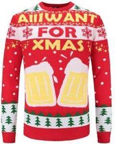 Kersttrui voor de bier liefhebber Maat L