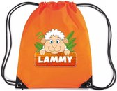 Lammy het schaap / lammetje rijgkoord rugtas / gymtas - oranje - 11 liter - voor kinderen