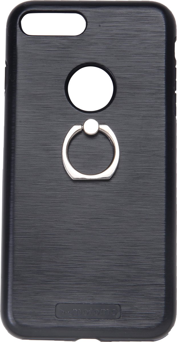 Fliex Telefoonhoesje iPhone 7plus 8plus zwart - Ring - Hardcase