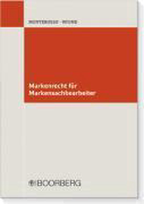 Markenrecht für Markensachbearbeiter - cover