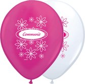 Communie Ballonnen Roze-Wit - 8 stuks