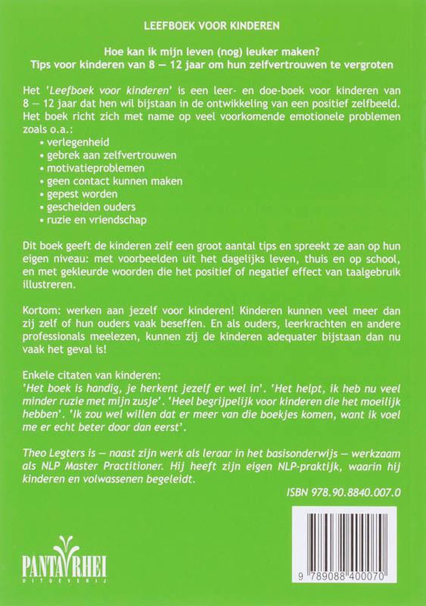 Leefboek voor kinderen - back cover