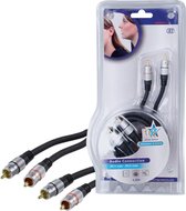 HQ hoge kwaliteit stereo RCA aansluitkabel 1.50 m