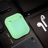 Hoesje geschikt geschikt geschikt voor Apple Airpods Houder Glow in the dark - Silicone - Valbescherming