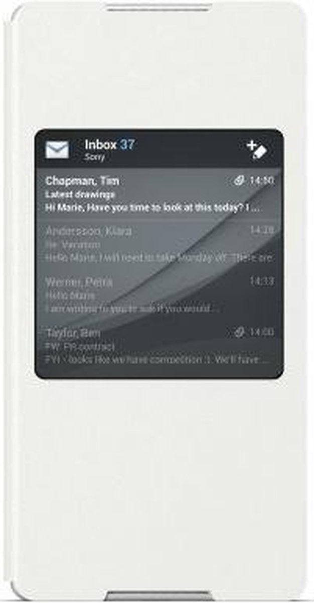 Sony SmartStyle Cover SCR30 - Hoesje voor Xperia Z3+ - Wit