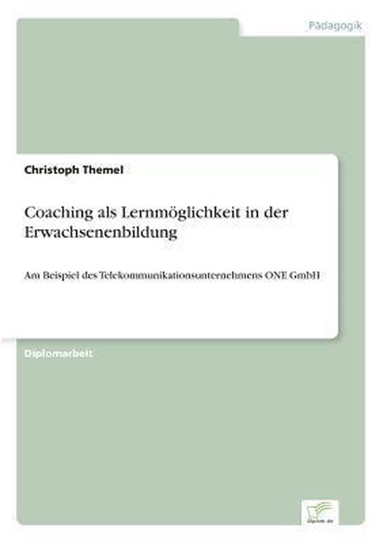 Coaching als Lernmöglichkeit in der Erwachsenenbildung - cover