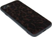 ADEL Siliconen Back Cover Hoesje voor iPhone 8 Plus/ 7 Plus - Bruine Luipaard
