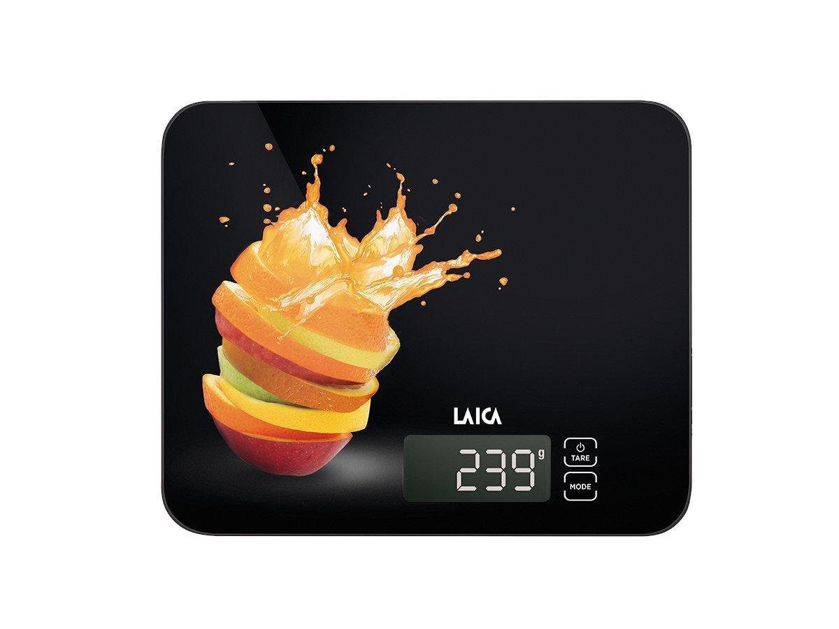 Laica KS5015 - digitale keukenweegschaal - tot 15 kg - meet op 1 gram nauwkeurig - fruitprint