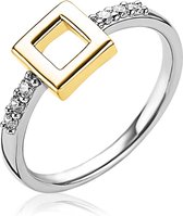 ZINZI ring ZIR1862G - Zilver 925, Verguld - Zirkonia