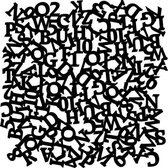 Marabu Schaduwbeeld sjabloon 30x30 cm - M11 Gemengd Alfabet