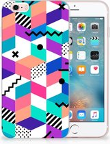 Geschikt voor iPhone 6 | 6S Backcover Design Blocks Colorful