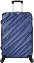 SHAIK® Luxe reiskoffer met cijferslot - Large tot 78 liter - Donkerblauw
