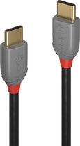LINDY USB-kabel USB 2.0 USB-C stekker, USB-C stekker 3.00 m Zwart, Grijs 36873
