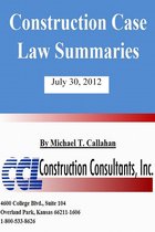 Construction Case Law Summaries: July 30, 2012