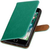 Zakelijke Book Case Telefoonhoesje Geschikt voor de iPhone 7 Plus / 8 Plus - Portemonnee Hoesje - Pasjeshouder Wallet Case - Groen