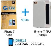 iPhone 7 Screenprotector + Gratis TPU Hoesje Wit