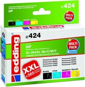 Edding Inktcartridge vervangt HP 364XL, N9J74AE, CN684AE, CB323EE, CB324EE, CB325EE Compatibel Combipack Zwart, Cyaan,