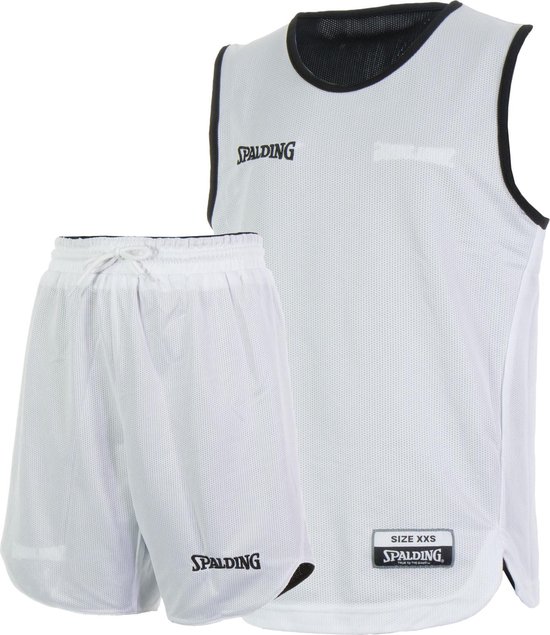 Spalding Doubleface Reversible Basketbalset Basketbalshirt - Maat XXS -  Unisex - wit | bol.com