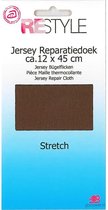 Restyle - Jersey Reparatiedoek Stretch - Strijkbaar - 12 x 45 cm - Bruin