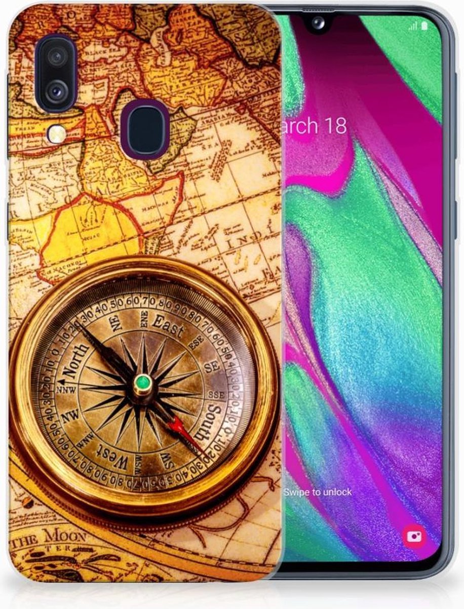 Samsung Galaxy A40 Siliconen Back Cover Kompas