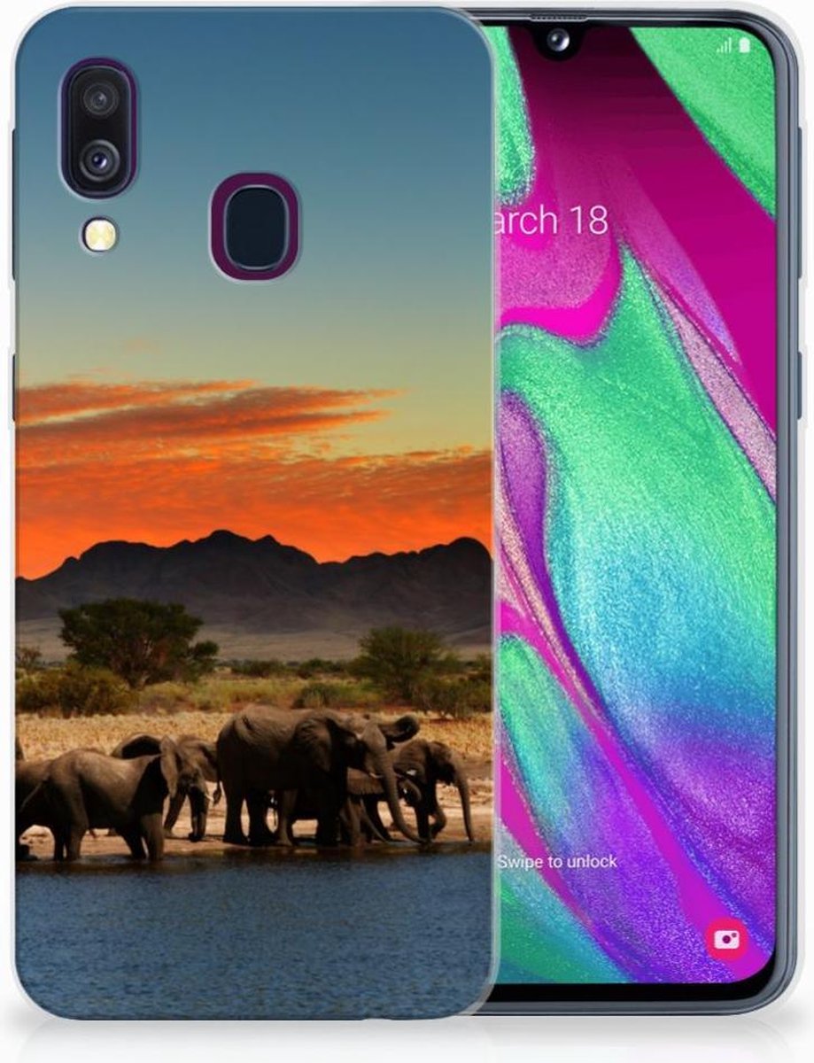 Samsung Galaxy A40 TPU Hoesje Olifanten