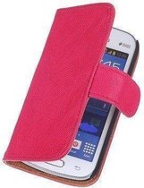 BestCases Pink Echt Leer Booktype Samsung Galaxy Ace 2 i8160
