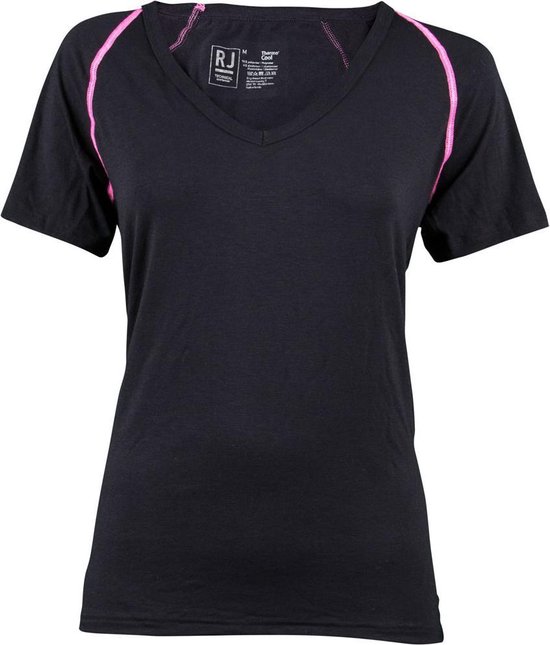 RJ Bodywear Dames T-Shirt Thermo Cool zwart mt XL