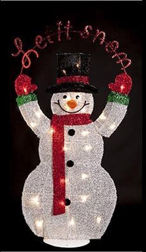 Sneeuwpop met led-verlichting 82 cm | bol.com