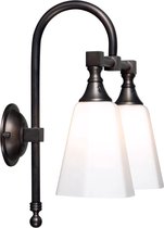 Linea Verdace - Badkamerlamp Classic Boog Opal Wit Hexa 2XG9IP44 Brons