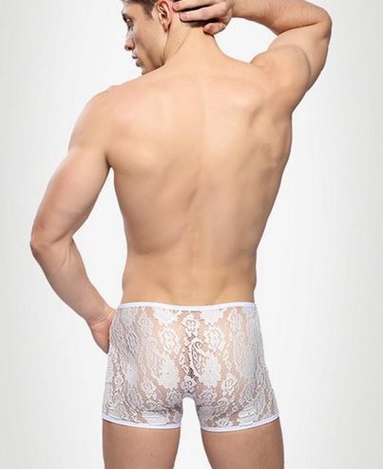 Sexy heren boxer / boxershort van kant met stretch - Kanten ondergoed maat M/L - Bandi Das