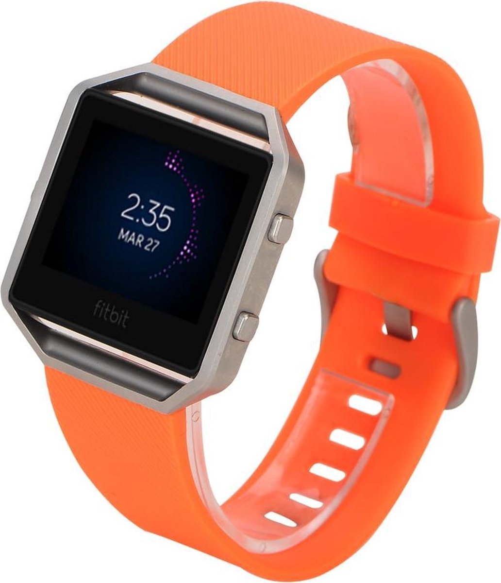 watchbands-shop.nl Siliconen bandje - Fitbit Blaze - Oranje - Small