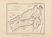 Historische kaart, plattegrond van gemeente Gestel c.a. in Noord Brabant uit 1867