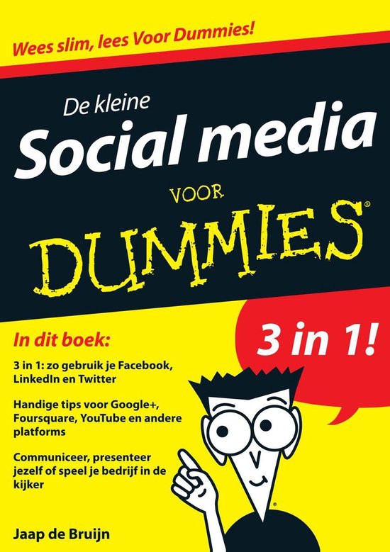 Cover van het boek 'De kleine social media voor Dummies' van Jaap de Bruijn