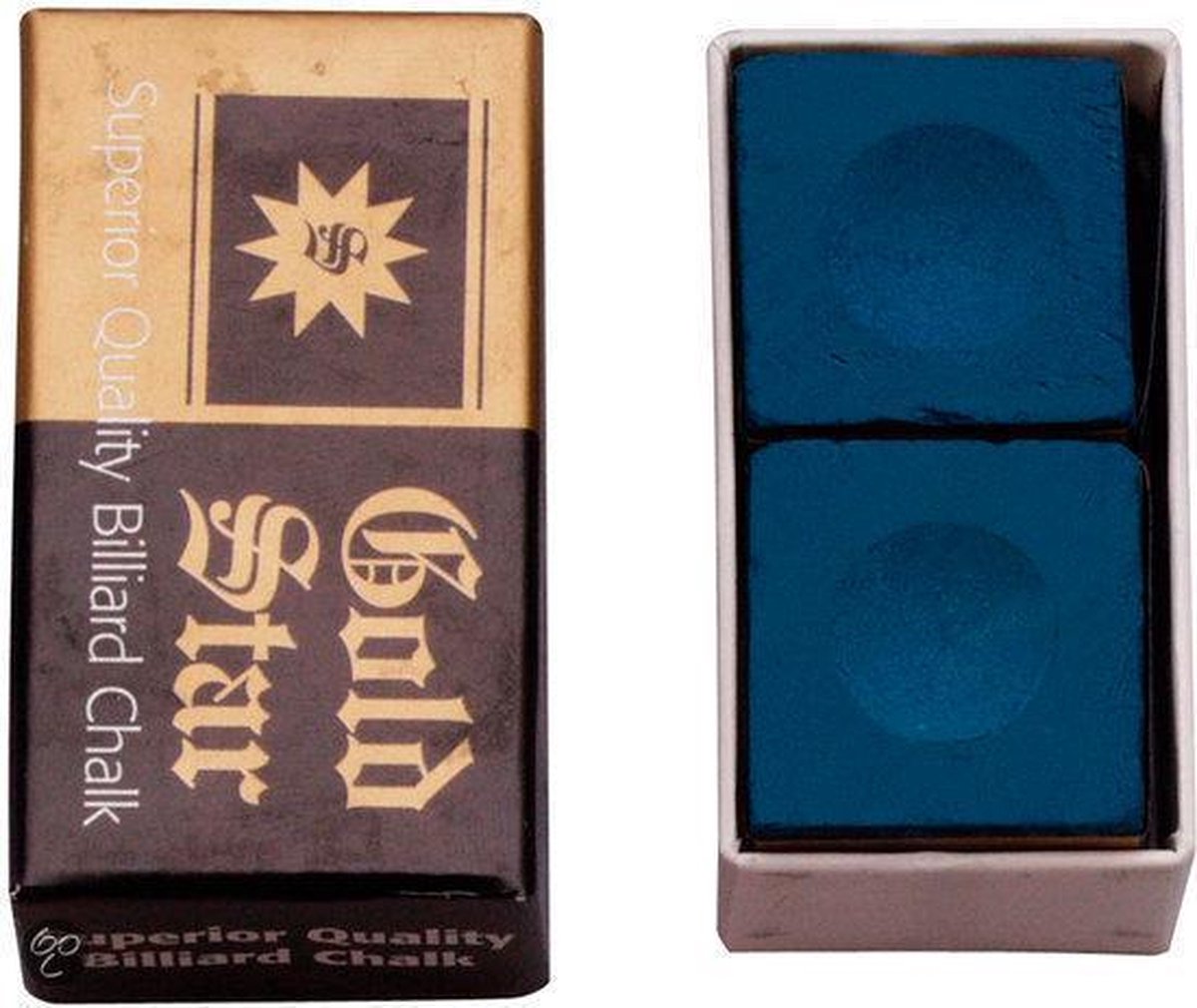 Goldstar biljart krijt blauw (2st.)