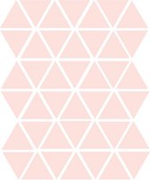 Driehoek muurstickers zalm roze - 45 stuks - 4,5x4,5cm