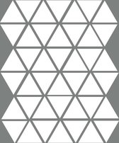 Driehoek muurstickers wit - 45 stuks - 4,5x4,5cm