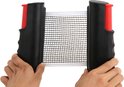 BG4U Pocket Tafel Tennis Net - Uitschuifbaar - 2 meter - Zwart/ Rood