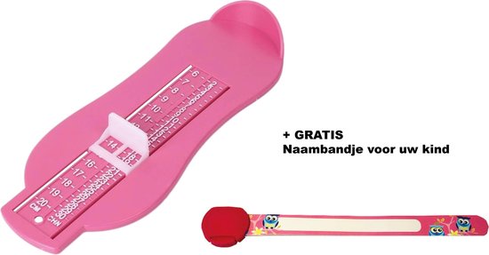 Voetmeter kind en baby Roze bol