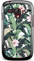 Samsung S3 Mini hoesje - Tropical banana | Samsung Galaxy S3 Mini case | Hardcase backcover zwart