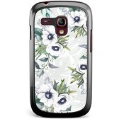 Samsung S3 Mini hoesje - Floral art | Samsung Galaxy S3 Mini case | Hardcase backcover zwart