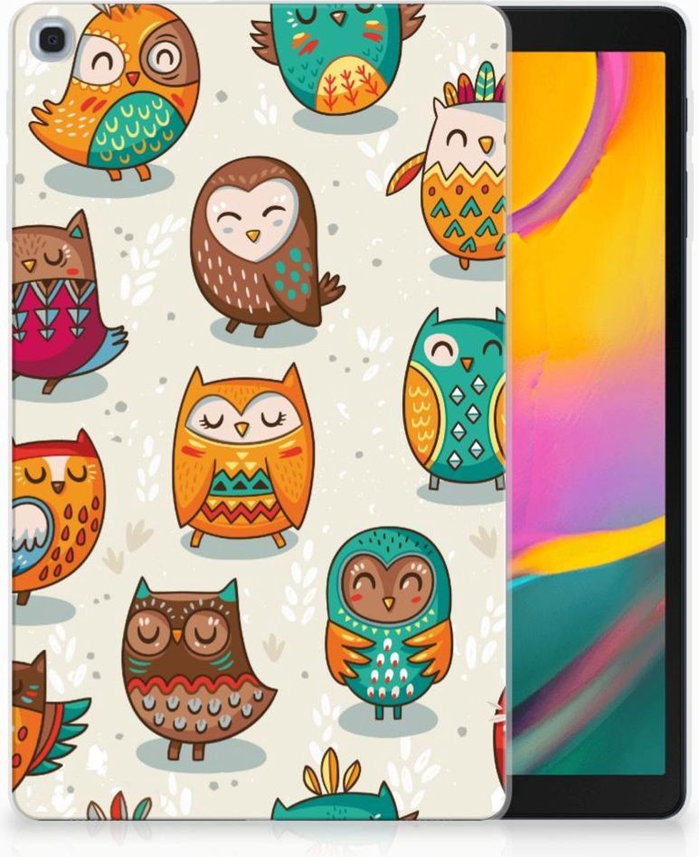Samsung Galaxy Tab A 10.1 (2019) Back Case Vrolijke Uilen